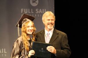 Brittany receiving her diploma